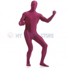 Full Body Purple Lycra Spandex Bodysuit Solid Color Zentai  suit Halloween Fancy Dress Costume 